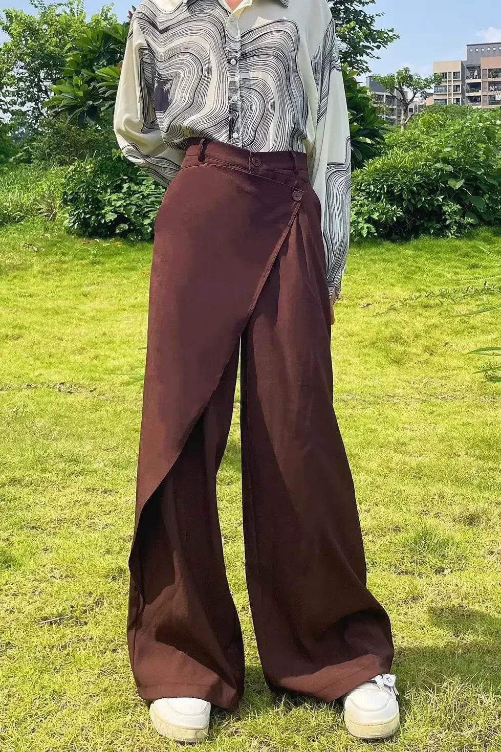 Men’s Japanese High-End Spliced Pants – Luxury Fit & Unique Design - MODISH X 