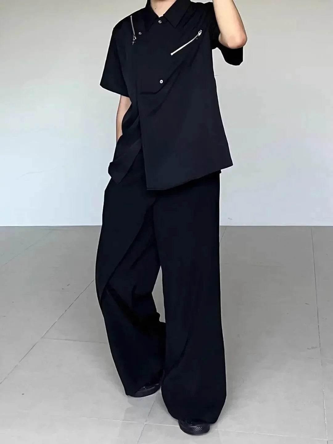 Men’s Japanese High-End Spliced Pants – Luxury Fit & Unique Design - MODISH X 
