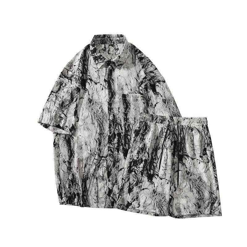 Men's Printed Beach Shirt Suit – Stylish & Comfortable Summer Wear - MODISH X 