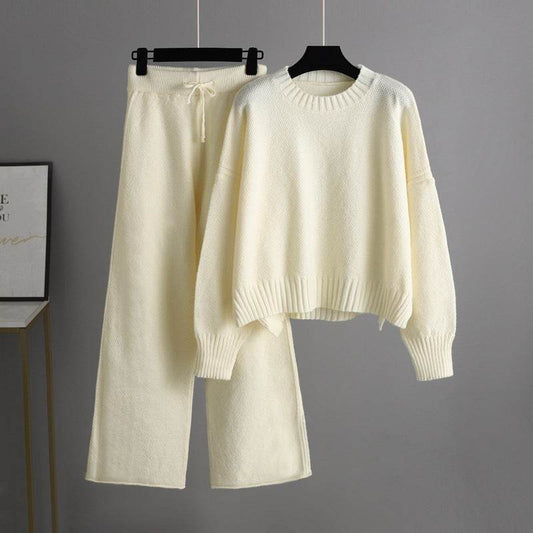 Women’s Knitted Wide-Leg Pants Set – Cozy & Stylish - MODISH X 