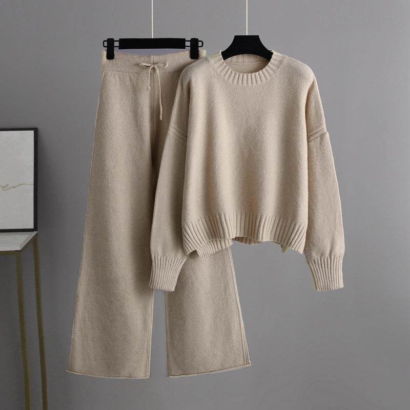 Women’s Knitted Wide-Leg Pants Set – Cozy & Stylish - MODISH X 