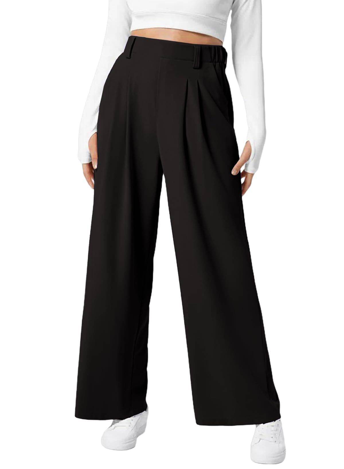 Women's Wide-Leg Elastic High-Waist Waffle Knit Pants – Stylish & Comfy - MODISH X 