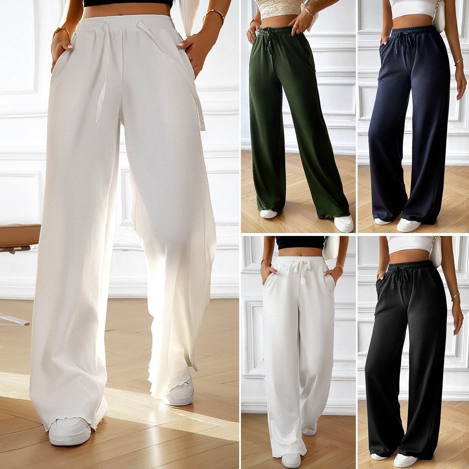 Women’s Fashion Loose Casual Wide-Leg Trousers – Trendy & Comfortable - MODISH X 