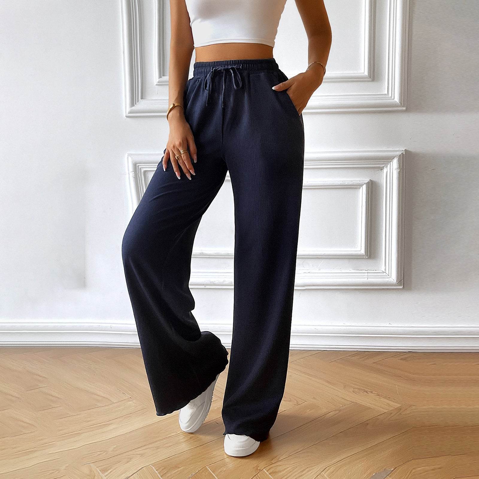 Women’s Fashion Loose Casual Wide-Leg Trousers – Trendy & Comfortable - MODISH X 