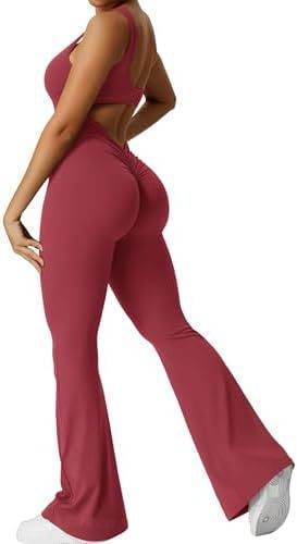 Women’s Sleeveless Flare Jumpsuit – Stylish Yoga & Fitness Wear - MODISH X 