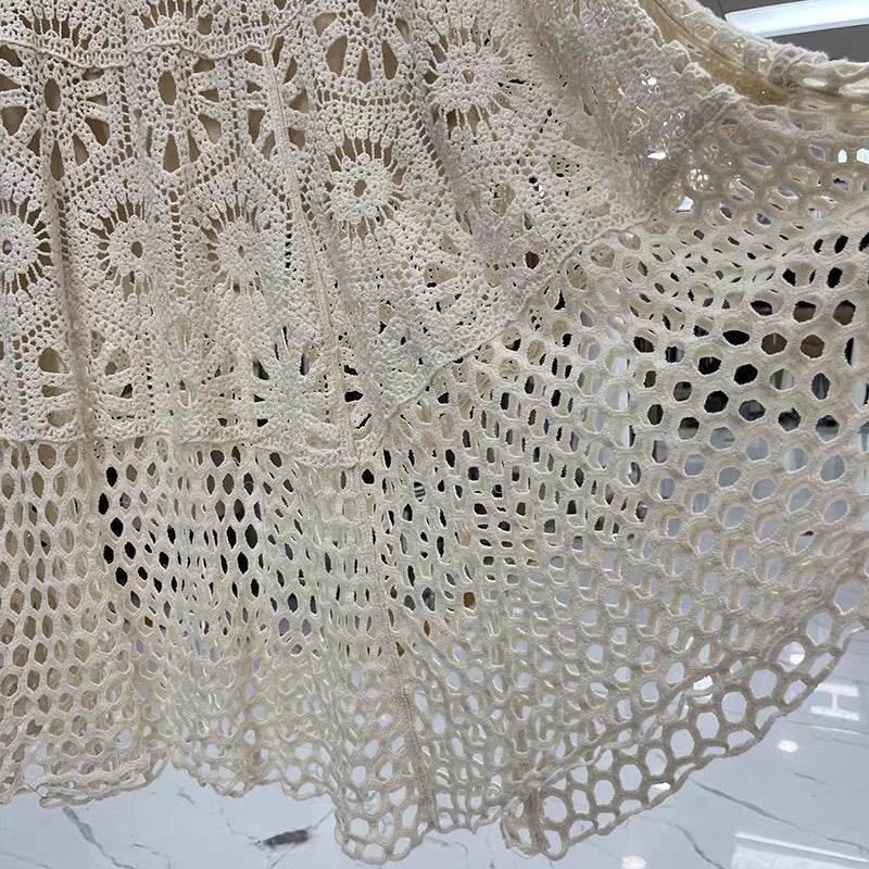 Women's Lace Patchwork A-Line Skirts – Elegant Boho-Chic Style - MODISH X 