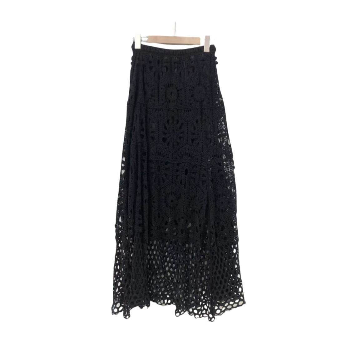 Women's Lace Patchwork A-Line Skirts – Elegant Boho-Chic Style - MODISH X 