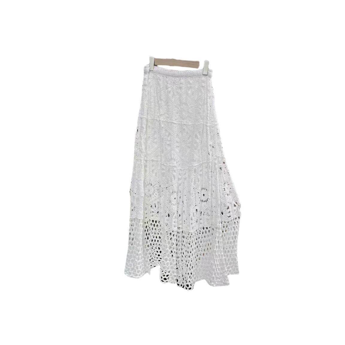 Women's Lace Patchwork A-Line Skirts – Elegant Boho-Chic Style - MODISH X 