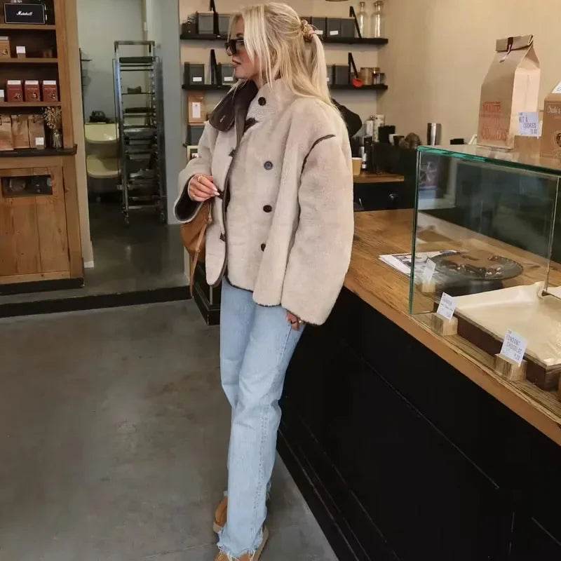 Women’s Faux Fur Bomber Jacket – Plush, Stylish & Cosy - MODISH X 