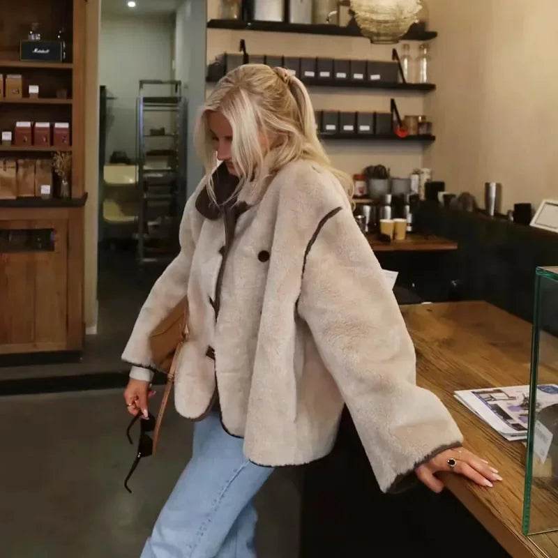 Women’s Faux Fur Bomber Jacket – Plush, Stylish & Cosy - MODISH X 