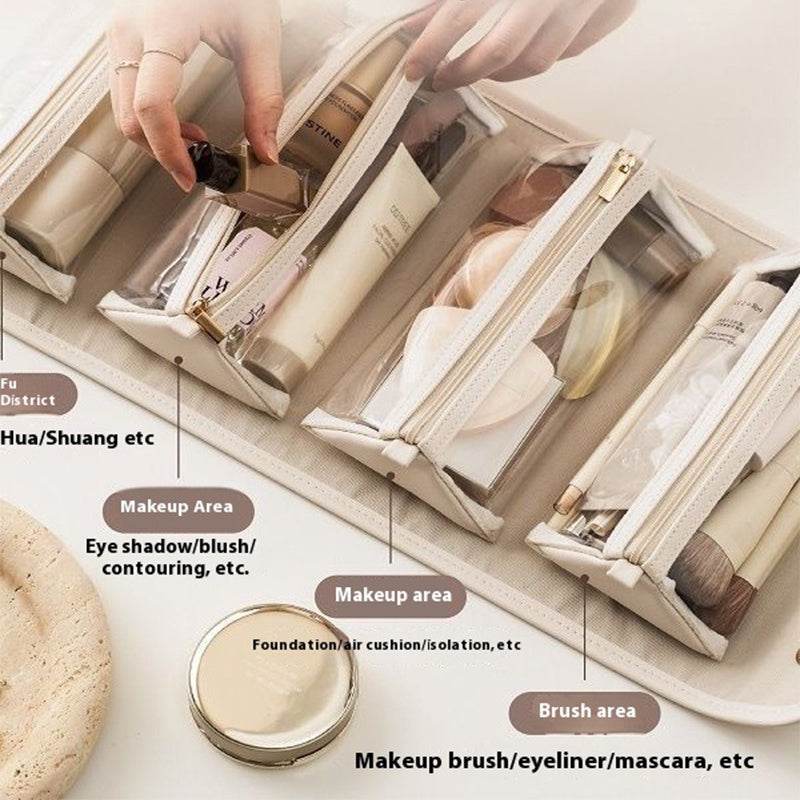 Women's Waterproof Folding Cosmetic Bag – Large Capacity Travel Handbag - MODISH X 