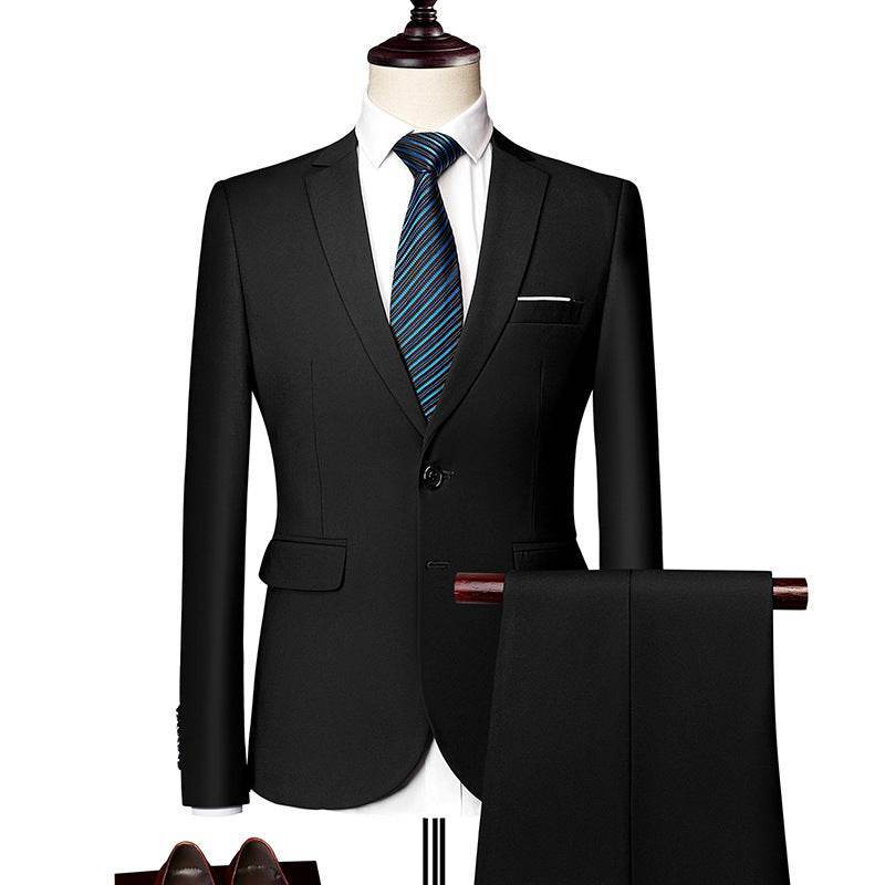 Black Suit for Men – Comfortable Casual Dress Two-Piece Suit - MODISH X 