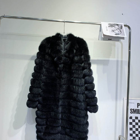 Men’s Long Fur Coat – Real Fox Fur Luxury Winter Coat - MODISH X 
