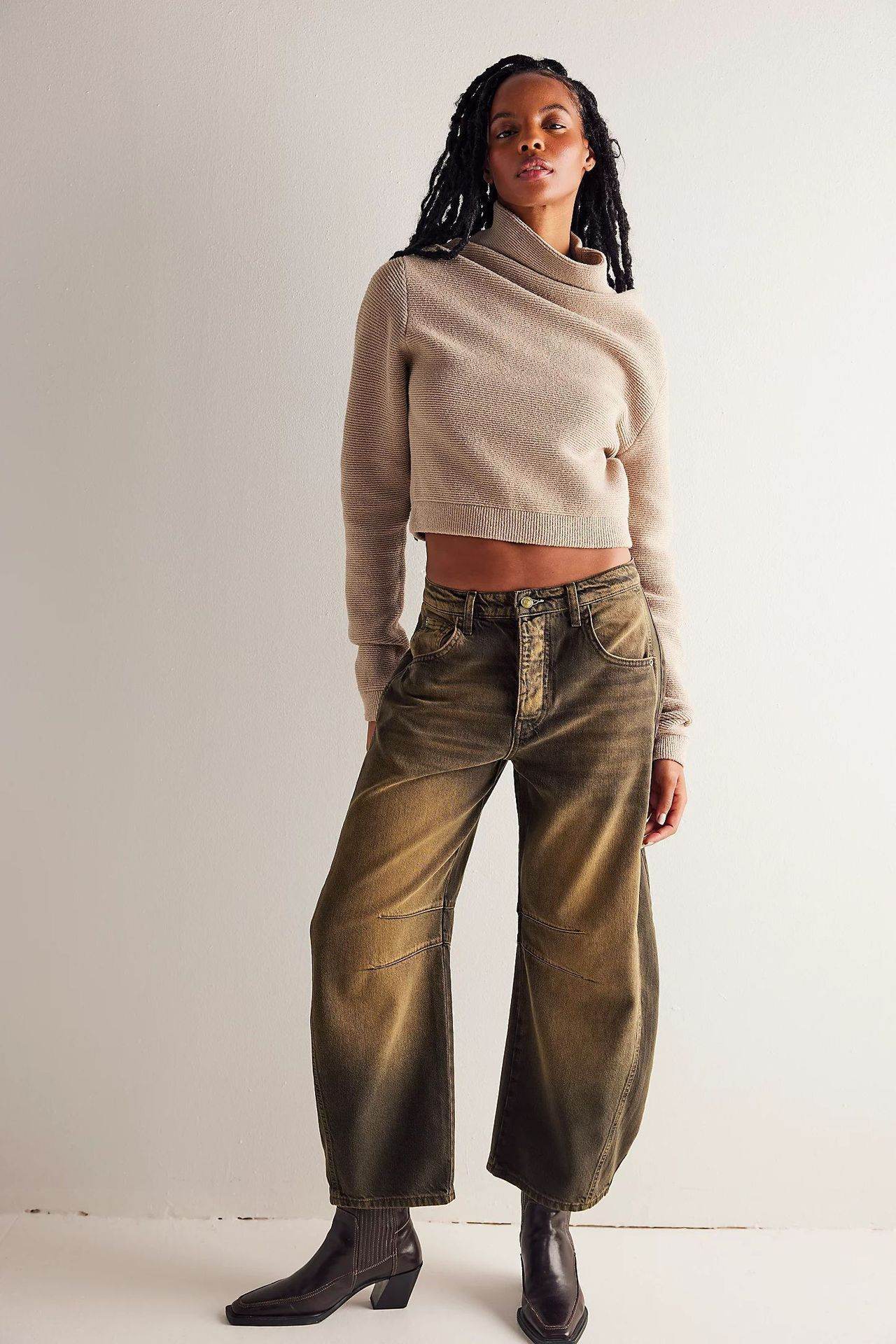 Women’s High-Rise Loose-Fit Denim Trousers – Comfy, Trendy & Effortless - MODISH X 