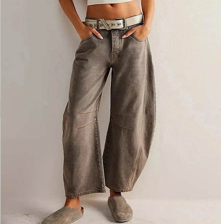 Women’s High-Rise Loose-Fit Denim Trousers – Comfy, Trendy & Effortless - MODISH X 