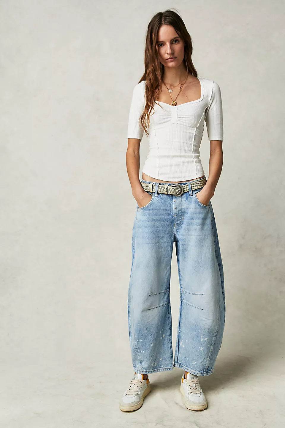 Women’s High-Rise Loose-Fit Denim Trousers – Comfy, Trendy & Effortless - MODISH X 