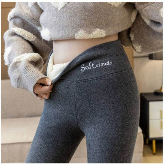 Women's Velvet Leggings – High-Waist Tummy Control Winter Leggings - MODISH X 