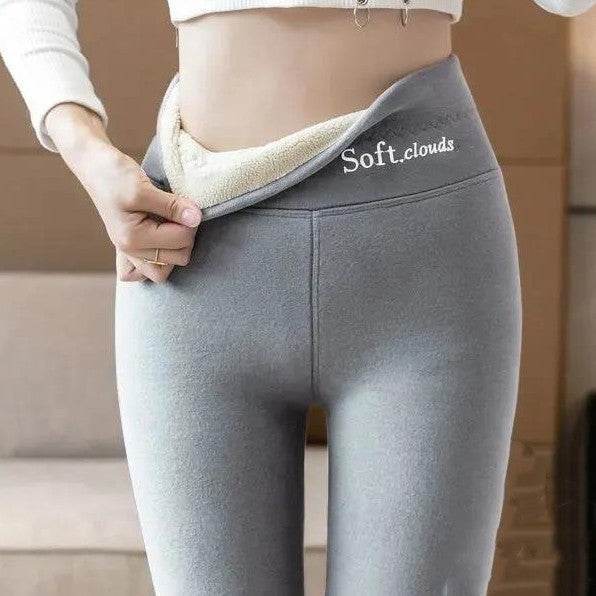 Women's Velvet Leggings – High-Waist Tummy Control Winter Leggings - MODISH X 