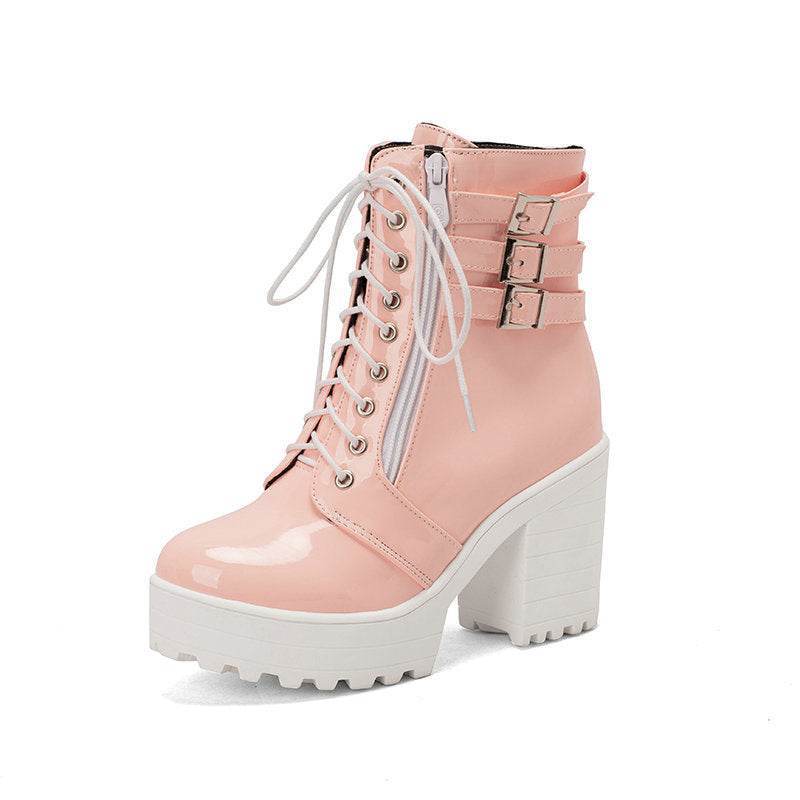 Small Heel Ankle Boots – Modish & Trendy Lace-Up Winter Boots for Women - MODISH X 