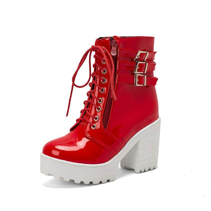 Small Heel Ankle Boots – Modish & Trendy Lace-Up Winter Boots for Women - MODISH X 