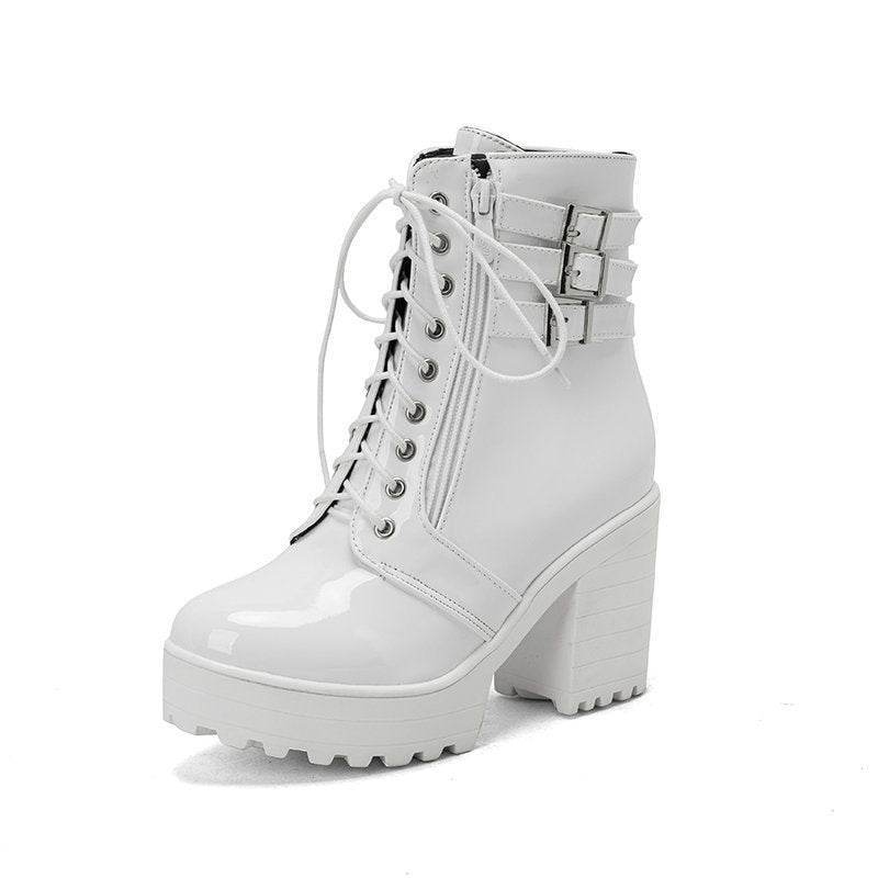 Small Heel Ankle Boots – Modish & Trendy Lace-Up Winter Boots for Women - MODISH X 