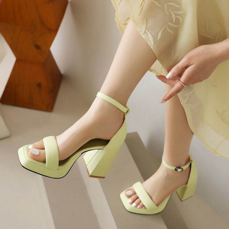 Chunky High Heel for Women – Modish Ankle Strap Heel - MODISH X 