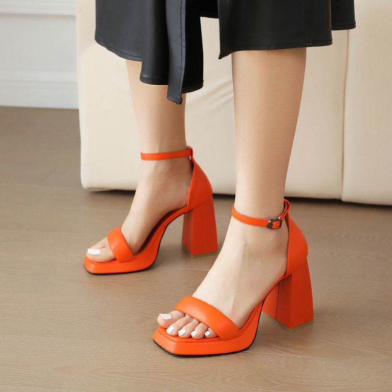 Chunky High Heel for Women – Modish Ankle Strap Heel - MODISH X 