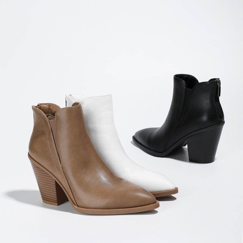 Women Walking Boots – Modish & Chic Waterproof Small Heel Winter Boots - MODISH X 