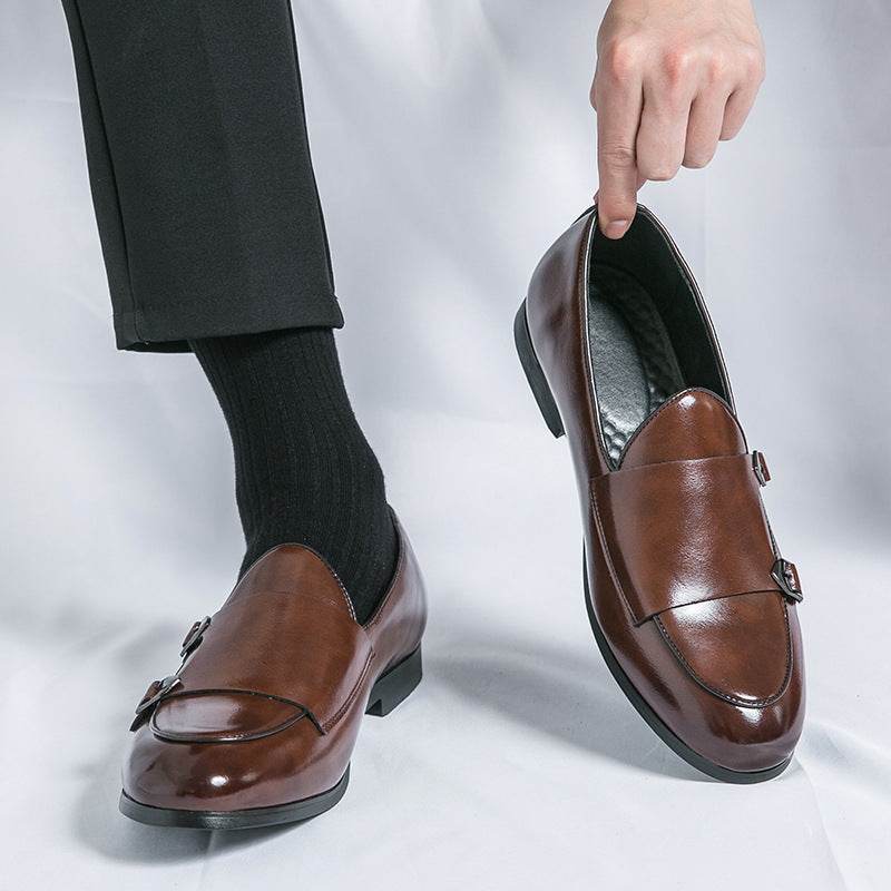 Best Men's Double Buckle Leather Shoes with Arch Support - MODISH X 