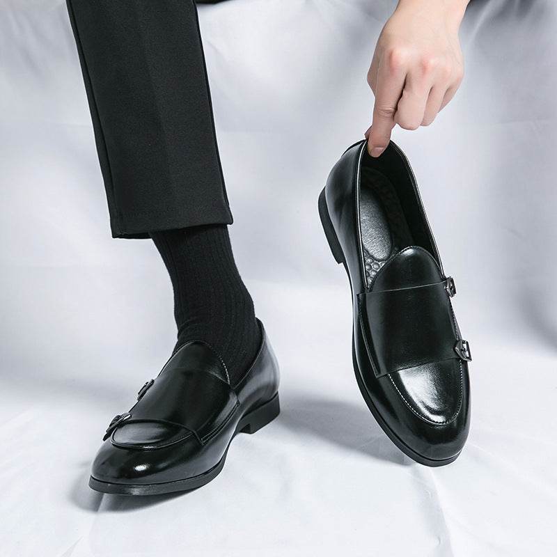 Best Men's Double Buckle Leather Shoes with Arch Support - MODISH X 