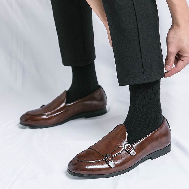 Best Men's Double Buckle Leather Shoes with Arch Support - MODISH X 