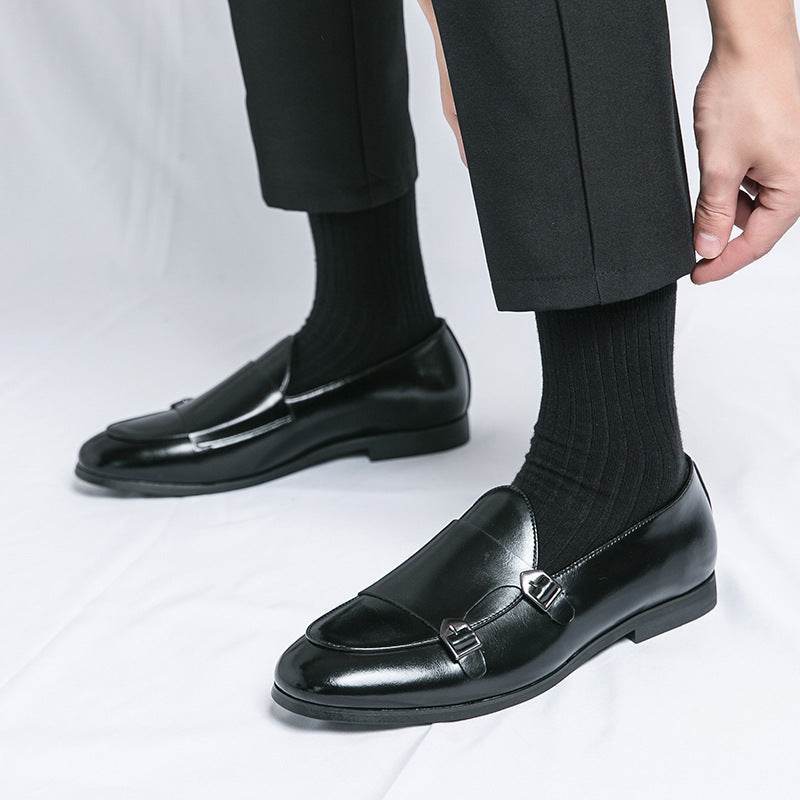 Best Men's Double Buckle Leather Shoes with Arch Support - MODISH X 