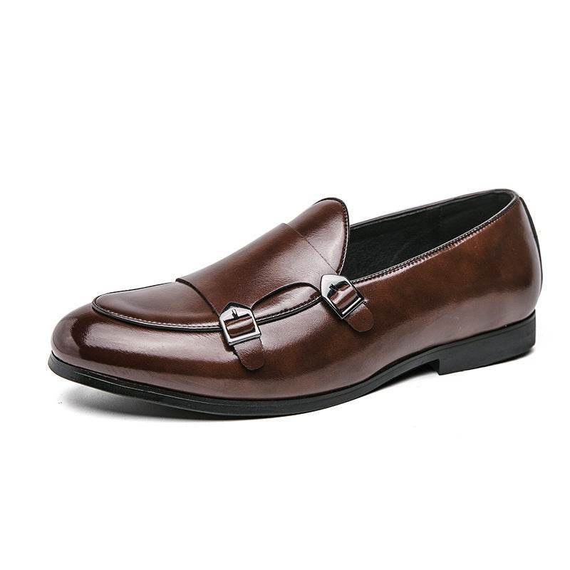 Best Men's Double Buckle Leather Shoes with Arch Support - MODISH X 