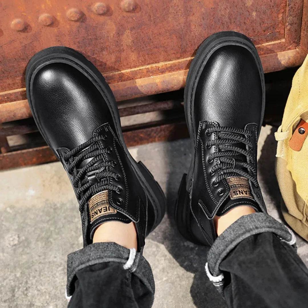 Men’s Genuine Leather Cowhide Work Boots – Durable Outdoor Style Shoes - MODISH X 