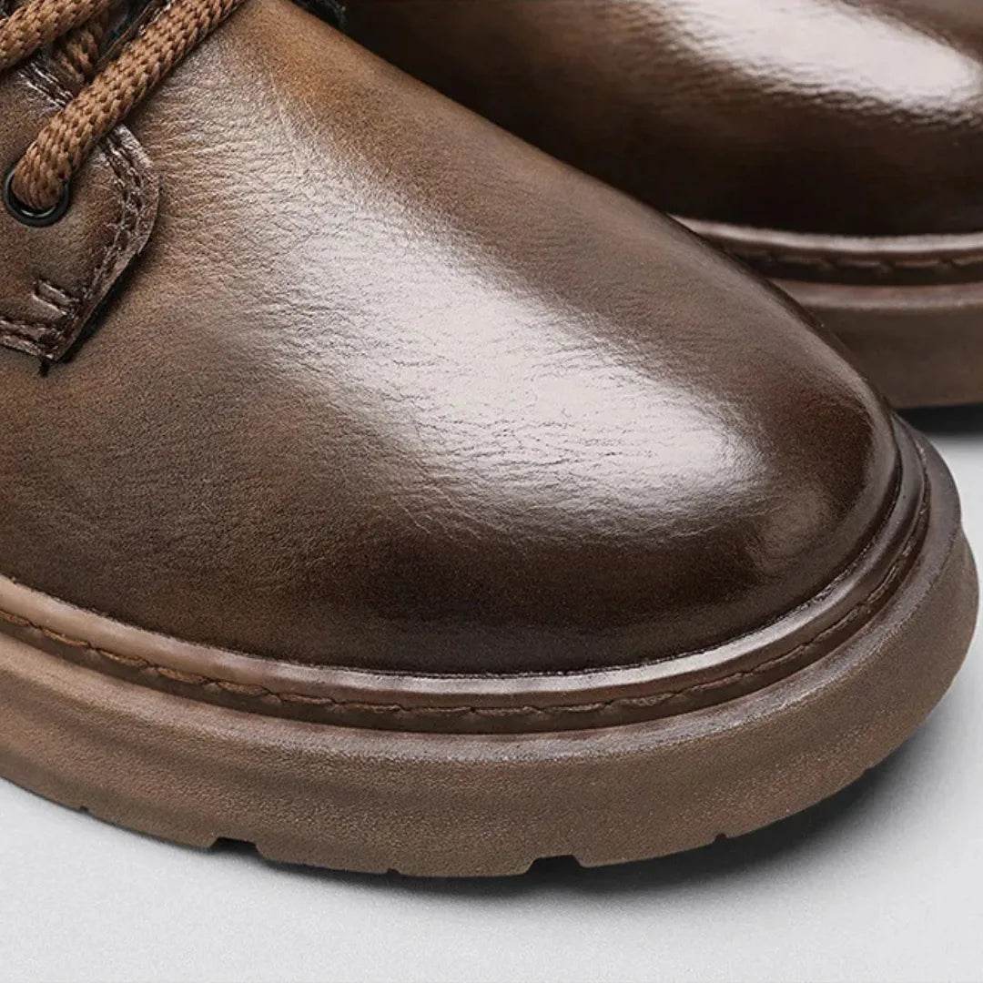 Men’s Genuine Leather Cowhide Work Boots – Durable Outdoor Style Shoes - MODISH X 