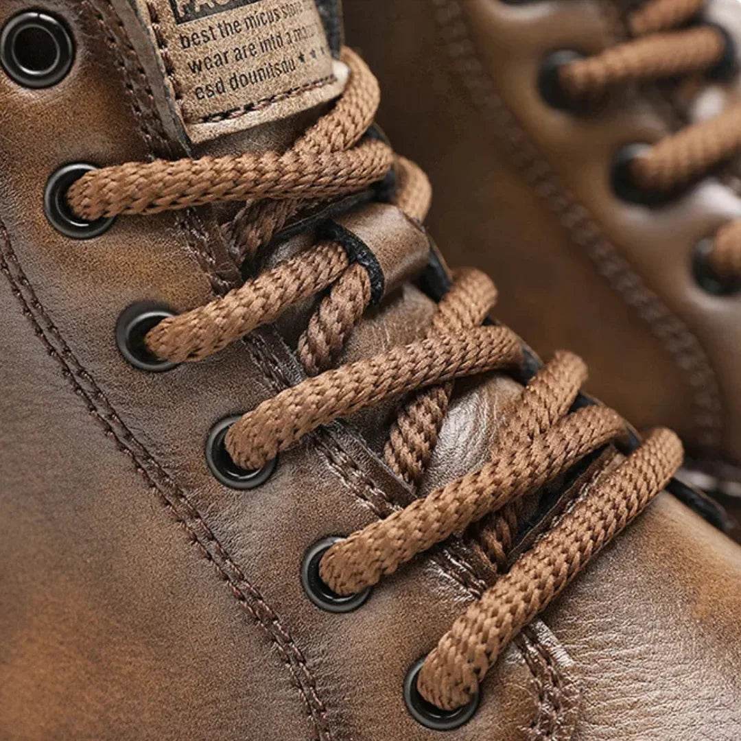 Men’s Genuine Leather Cowhide Work Boots – Durable Outdoor Style Shoes - MODISH X 