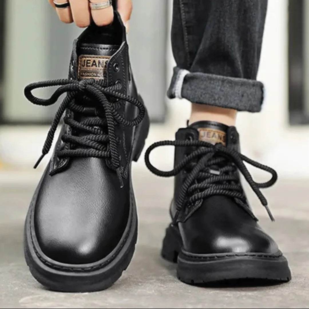 Men’s Genuine Leather Cowhide Work Boots – Durable Outdoor Style Shoes - MODISH X 