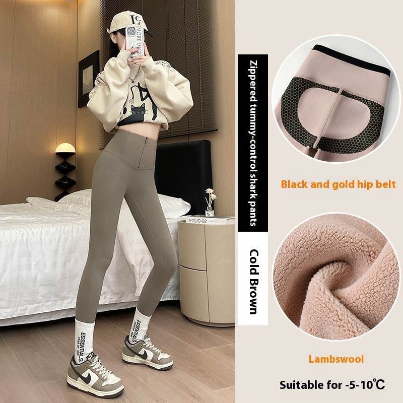 Women’s High Waist Butt Lifting Velvet Leggings – Sculpt, Soft & Stylish - MODISH X 