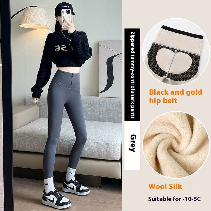 Women’s High Waist Butt Lifting Velvet Leggings – Sculpt, Soft & Stylish - MODISH X 