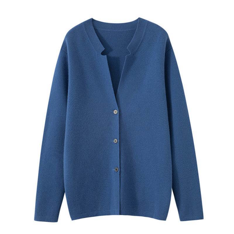 Men’s Wool Cardigan Sweater Black – Stylish Mid-Length Knit for Comfort - MODISH X 