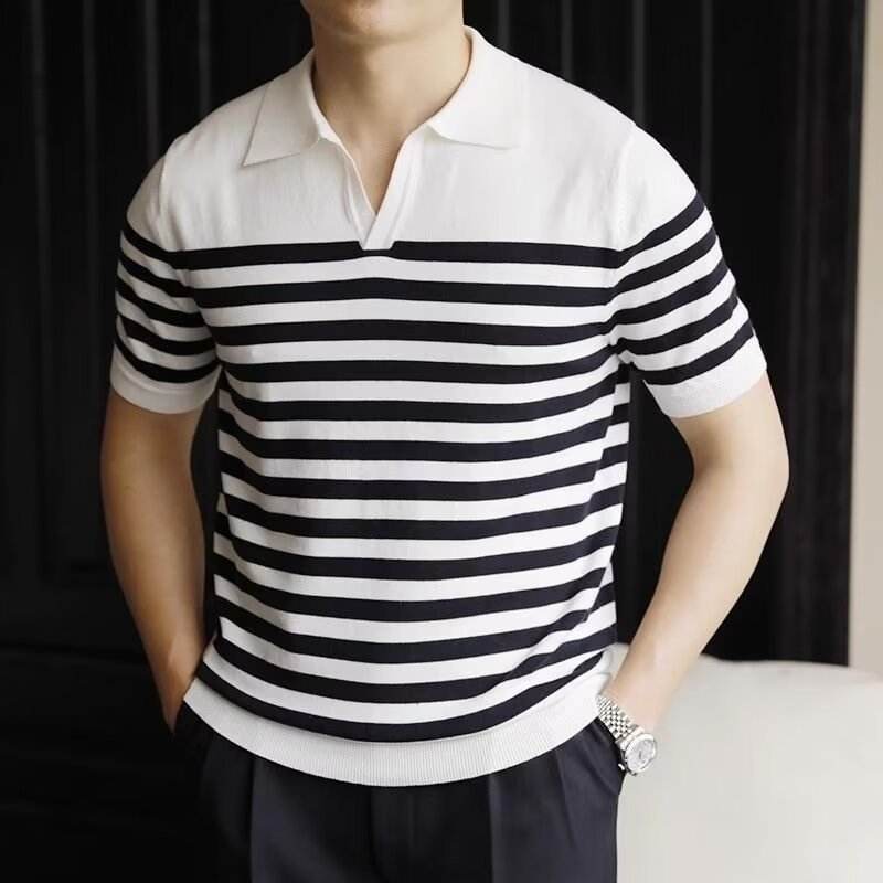 Men’s Striped Casual Half Sleeve Shirt – Stylish & Comfortable Fit - MODISH X 