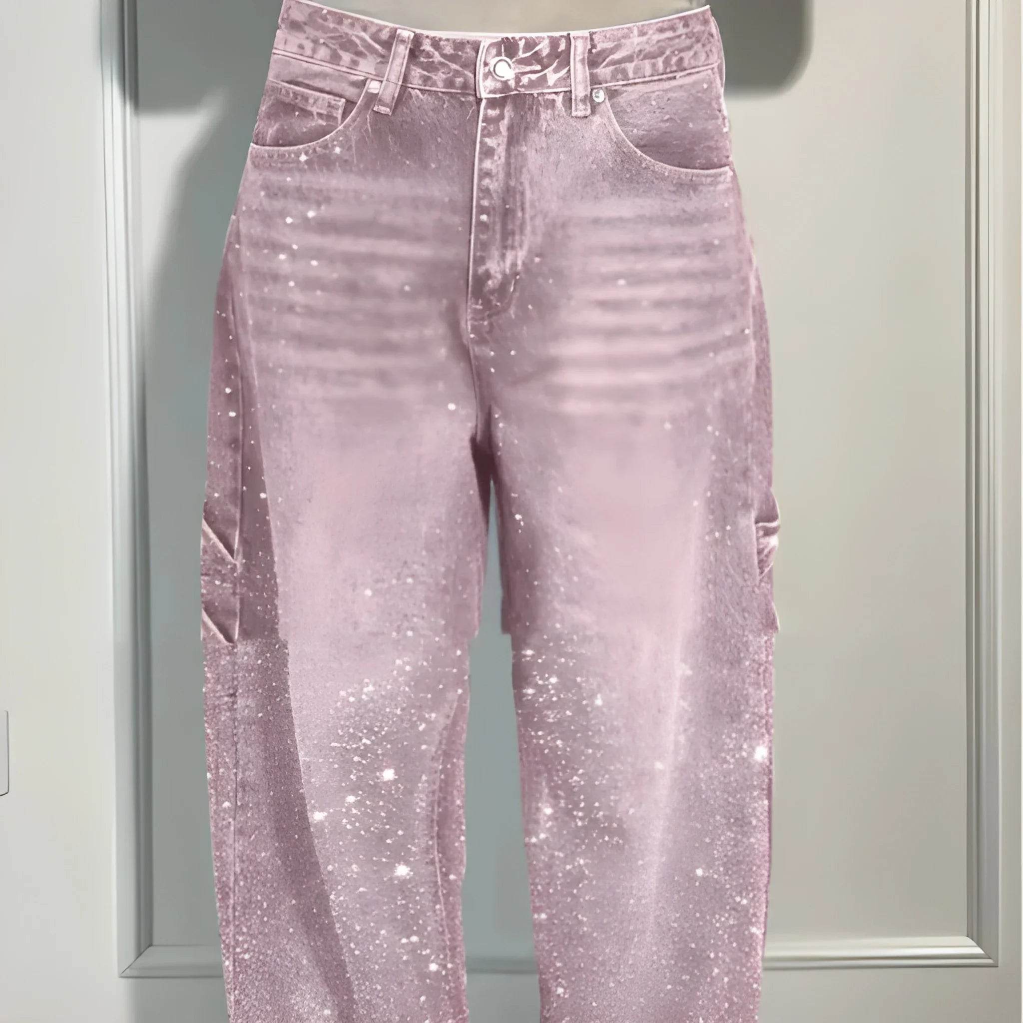 Women’s Rhinestone Harem Jeans – Trendy High Waist Street Style - MODISH X 