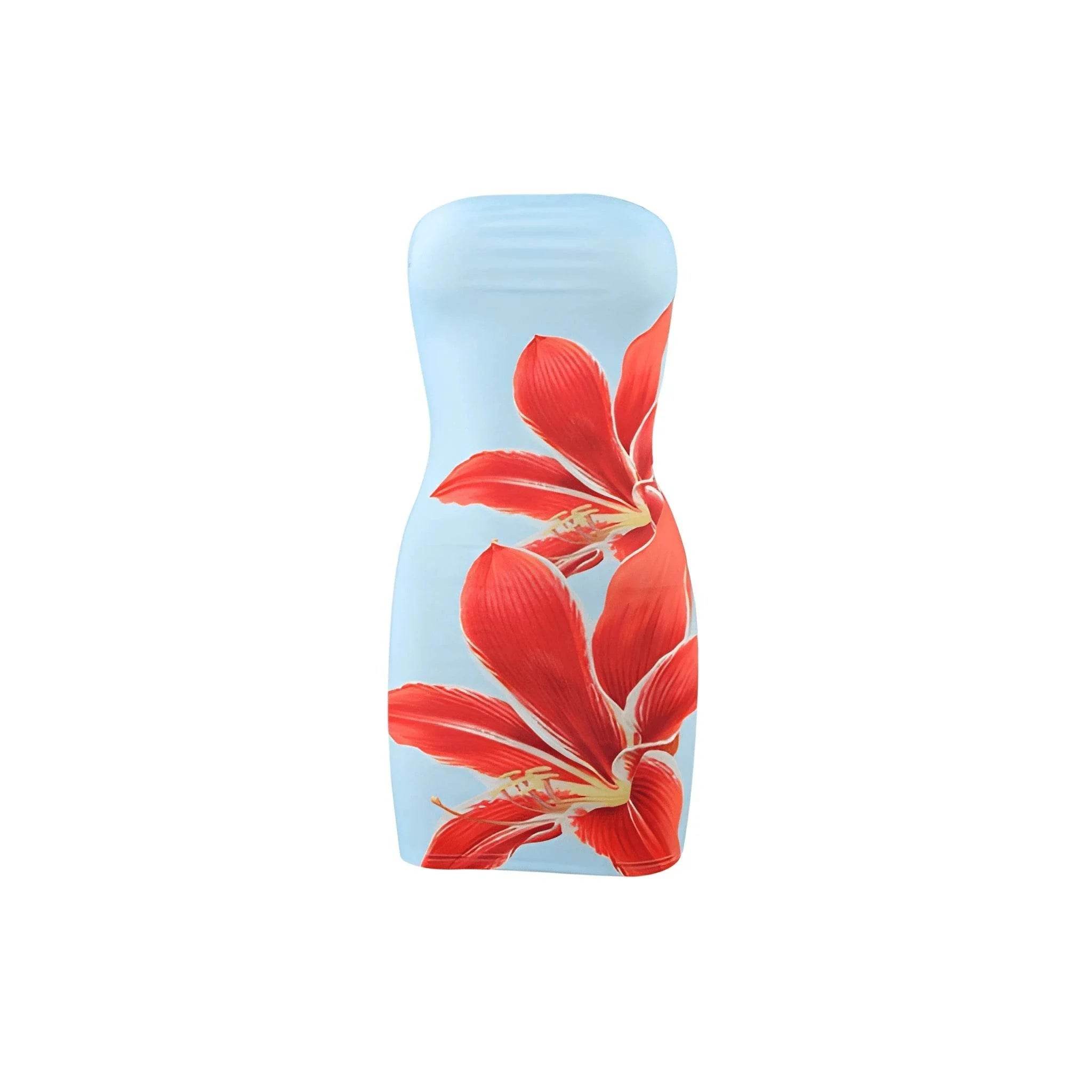 Women's Summer Floral Tube Top Sheath Shorts – Chic & Comfy Style - MODISH X 