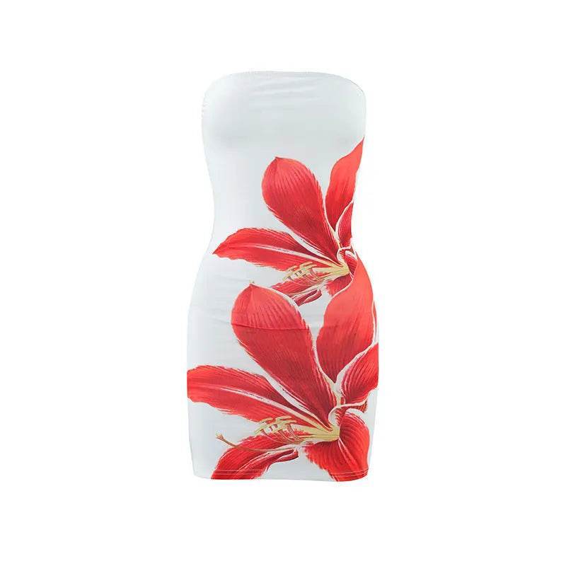 Women's Summer Floral Tube Top Sheath Shorts – Chic & Comfy Style - MODISH X 