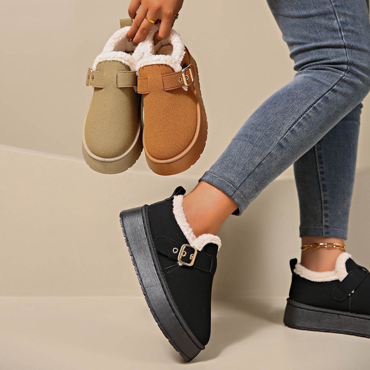 Women’s Round-Toe Ankle Boots – Warm & Stylish Boots - MODISH X 
