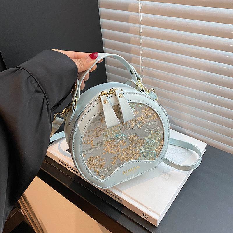 Small Round Messenger Bag for Women – Lightweight PU Design - MODISH X 