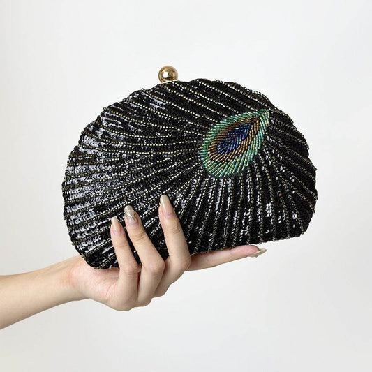 Trendy Pearl Clutch Bag for Weddings – Beaded Crossbody Handbag Design - MODISH X 