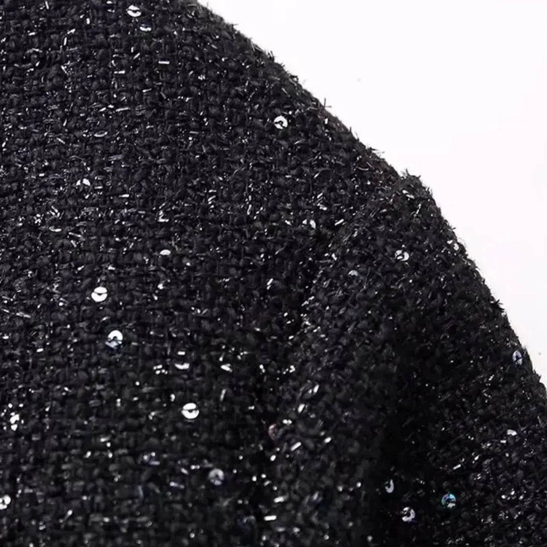 Women’s Shiny Sequin Y2K Gold Jacket – Bold, Dazzling & Chic - MODISH X 