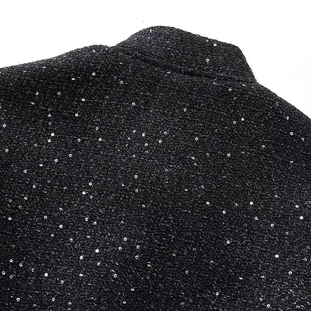 Women’s Shiny Sequin Y2K Gold Jacket – Bold, Dazzling & Chic - MODISH X 