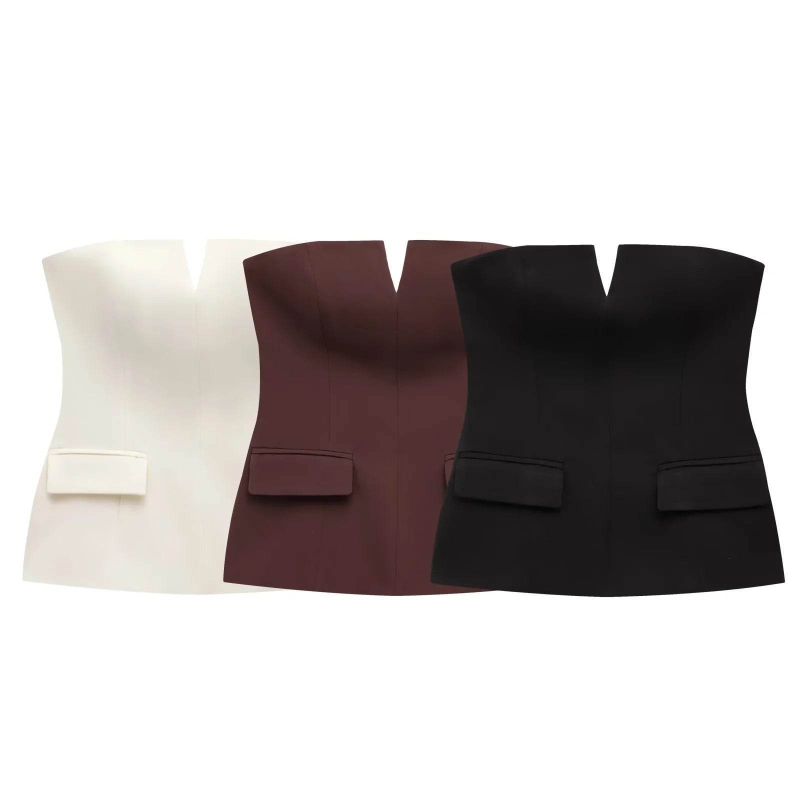 Women’s Ultra Short Strapless Tube Top – Chic Summer Fit & Style - MODISH X 